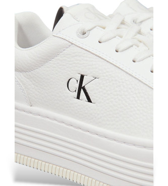 Calvin Klein Jeans Bold Flatf leather shoes white