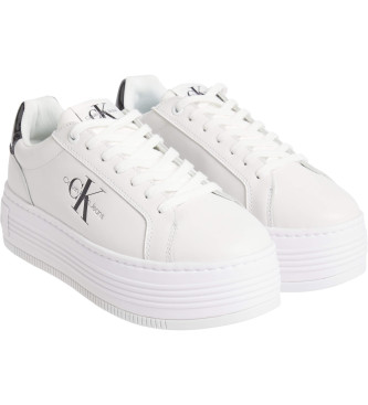 Calvin Klein Jeans Bold Platf Low Lace leather trainers white