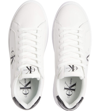 Calvin Klein Jeans Sneakers Bold Platf Low Lace in pelle bianca