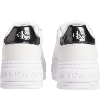 Calvin Klein Jeans Bold Platf Low Lace sapatilhas de couro brancas