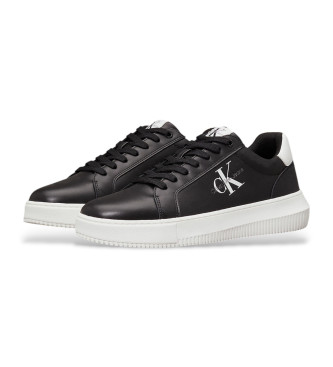 Calvin Klein Jeans Chunky Cupsole Mono - Baskets en cuir noir