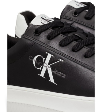 Calvin Klein Jeans Chunky Cupsole Mono sneakers i svart lder