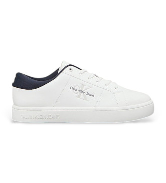 Calvin Klein Jeans Baskets basses  lacets en cuir blanc avec semelle cupsole classique