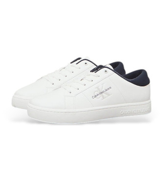 Calvin Klein Jeans Baskets basses  lacets en cuir blanc avec semelle cupsole classique