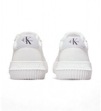 Calvin Klein Jeans Zapatillas de piel logotipo blanco