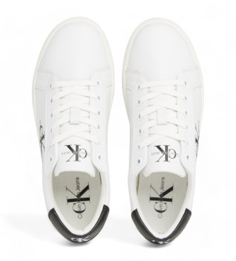 Calvin Klein Jeans Baskets en cuir blanc avec logo