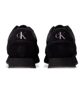 Calvin Klein Jeans Baskets en cuir noir avec logo latral