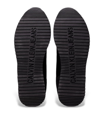 Calvin Klein Jeans Baskets en cuir noir avec logo latral