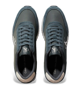 Calvin Klein Jeans Sneakers in pelle verde con logo laterale