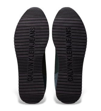 Calvin Klein Jeans Zapatillas de piel logotipo lateral verde