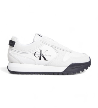 Calvin Klein Jeans Skórzane buty sportowe Low Top w kolorze białym