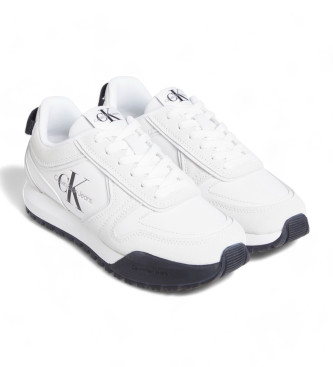 Calvin Klein Jeans Skórzane buty sportowe Low Top w kolorze białym