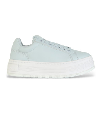 Calvin Klein Jeans Low Top Leder Turnschuhe wei