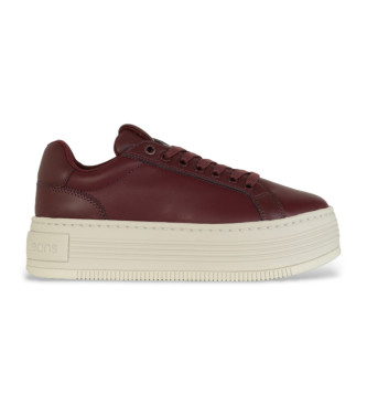 Calvin Klein Jeans Maroon Leren Sneakers