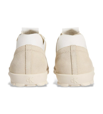 Calvin Klein Jeans Profiel Leren Sneakers beige