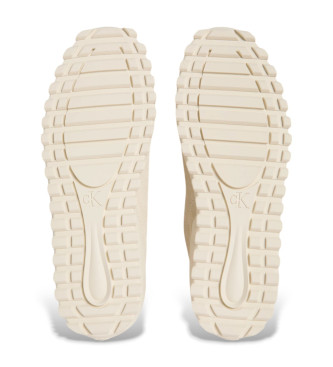 Calvin Klein Jeans Profiel Leren Sneakers beige