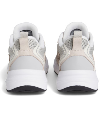 Calvin Klein Jeans Sneaker Reto tennis in pelle bianca