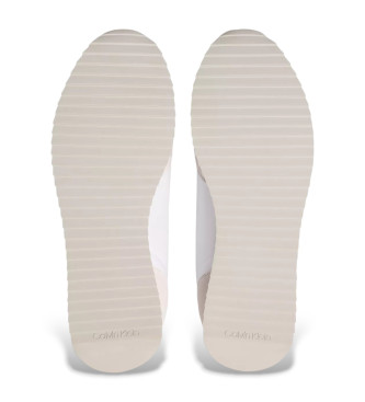 Calvin Klein Jeans Retro Runner usnjene športne copate bele barve