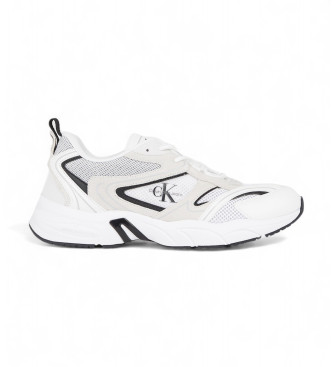 Calvin Klein Jeans Scarpe da ginnastica in pelle da tennis retr bianche