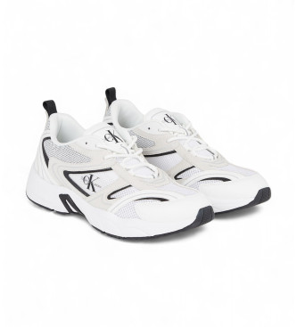 Calvin Klein Jeans Scarpe da ginnastica in pelle da tennis retr bianche