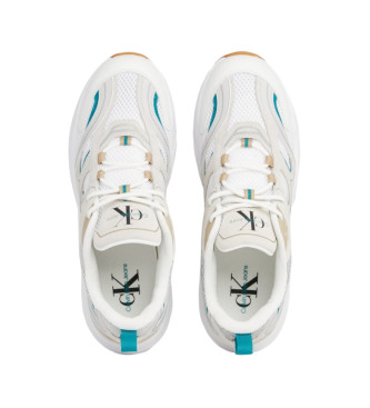 Calvin Klein Jeans Wielokolorowe skórzane buty sportowe Retro Tennis