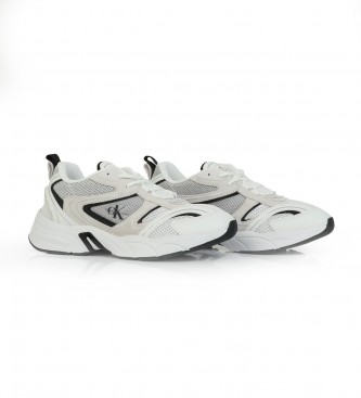 Calvin Klein Jeans Tnis Retro em pele branco