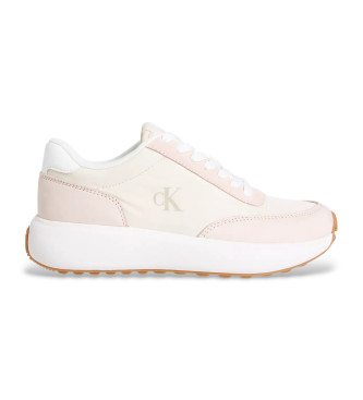 Calvin Klein Jeans Runner beige leren sportschoenen