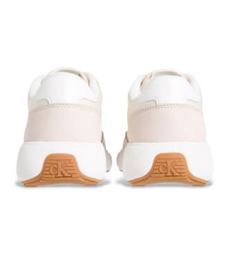 Calvin Klein Jeans Zapatillas de piel Runner beige