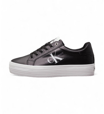 Calvin Klein Jeans Sneaker Vulc Flatform in pelle nera