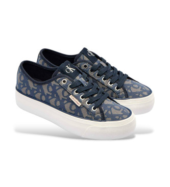 Calvin Klein Jeans Baskets  plateforme en jacquard avec logo en bleu