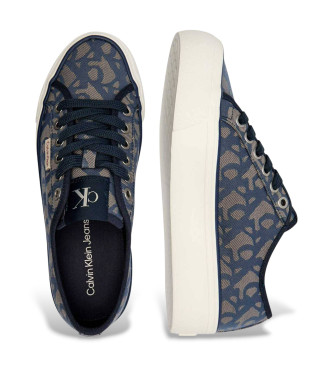 Calvin Klein Jeans Baskets  plateforme en jacquard avec logo en bleu
