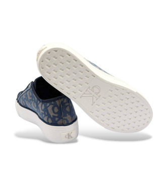 Calvin Klein Jeans Baskets  plateforme en jacquard avec logo en bleu