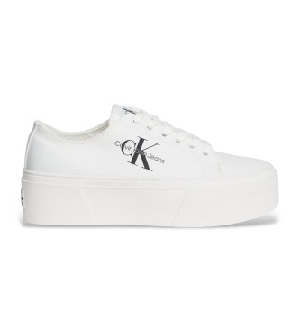 Calvin Klein Jeans Baskets  semelle compense Flatform+ blanc