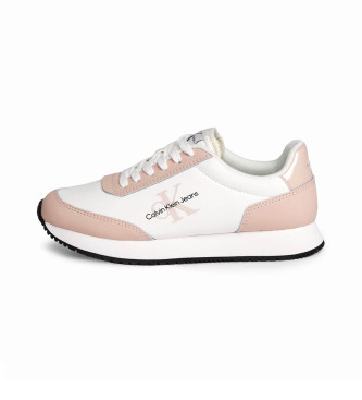 Calvin Klein Jeans Runner Low Lace Mix Ml Met sneakers bianche e rosa