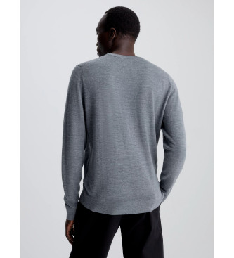 Calvin Klein Pullover aus Merinowolle grau