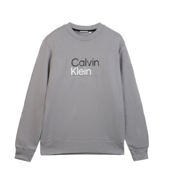 Calvin Klein Camisola com logtipo multicolor cinzento