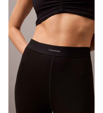 Calvin Klein Legginsy Modern Rib czarne