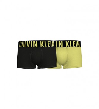 Calvin Klein Lot de 2 boxers taille basse noir, jaune 