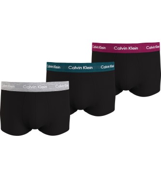 Calvin Klein Paket 3 nizkih boksaric črne barve