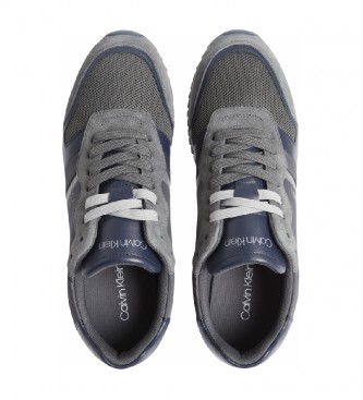 Calvin Klein Lace Up Mix leather sneakers HM0HM00315 grey, blue