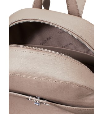 Calvin Klein Mochila redonda con logo beige