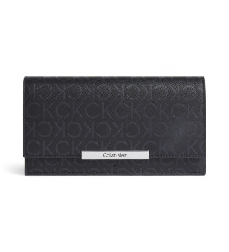 Calvin Klein Wallet with note compartment and large black logo coin purse