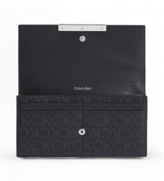 Calvin Klein Wallet with note compartment and large black logo coin purse