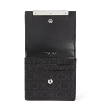 Calvin Klein Tri-fold wallet with small logo black