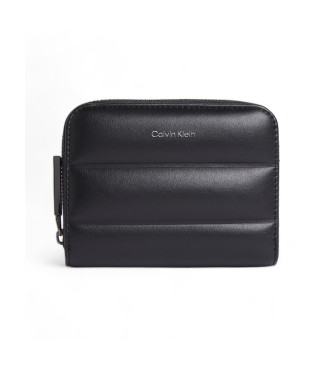 Calvin Klein Black RFID padded zip-around wallet with black RFID