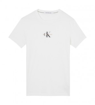 Calvin Klein T-shirt Monogram Logo blanc