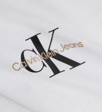 Calvin Klein T-shirt bianca con logo monogramma
