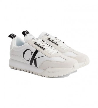 Calvin Klein Nuove sneakers Retro Runner Poly bianche
