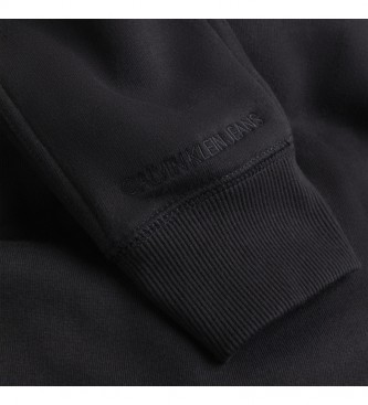 Calvin Klein Blend Sweatshirt de Algodão Orgânico Monograma preto