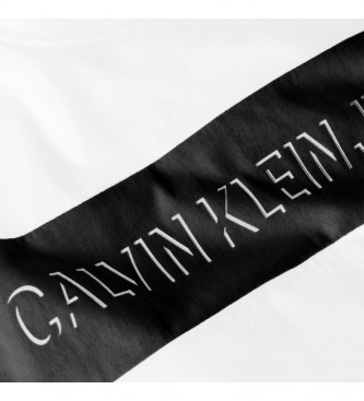Calvin Klein T-shirt a blocchi di colore in cotone biologico J30J319296 bianco